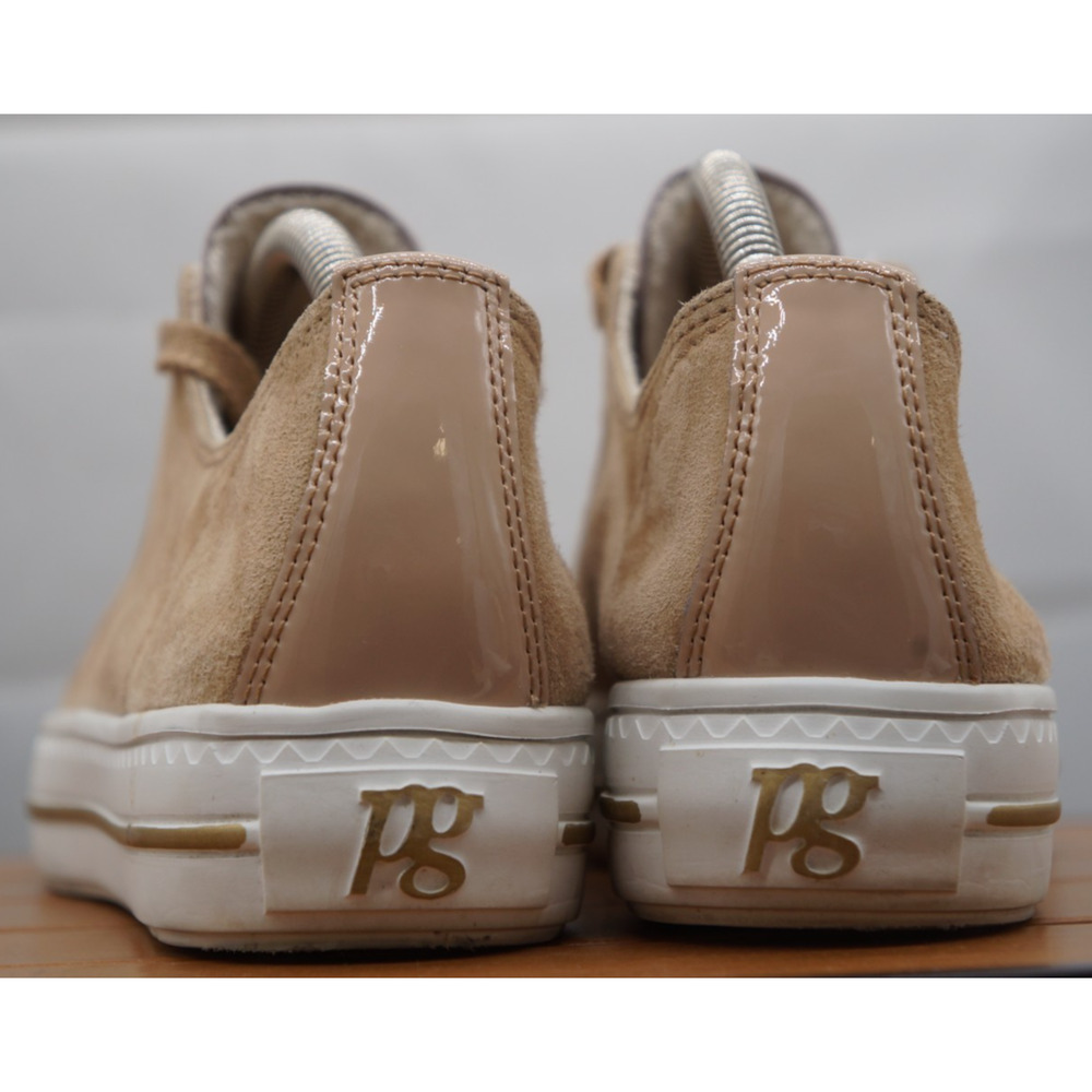 $470 Paul Green Sophie Sneakers Sahara Dakar low top NUBUCK PATENT 8.5 US - Picture 7 of 12